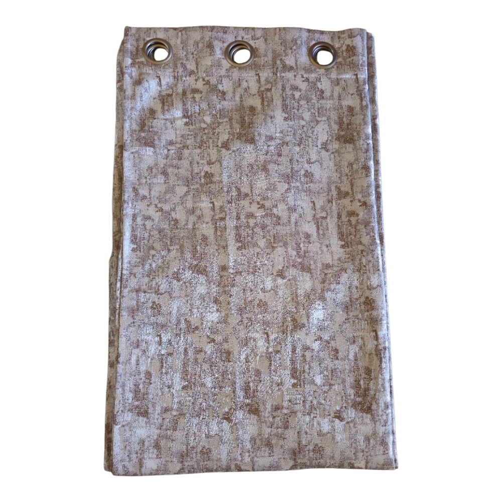 Textured Beige Curtain Panel